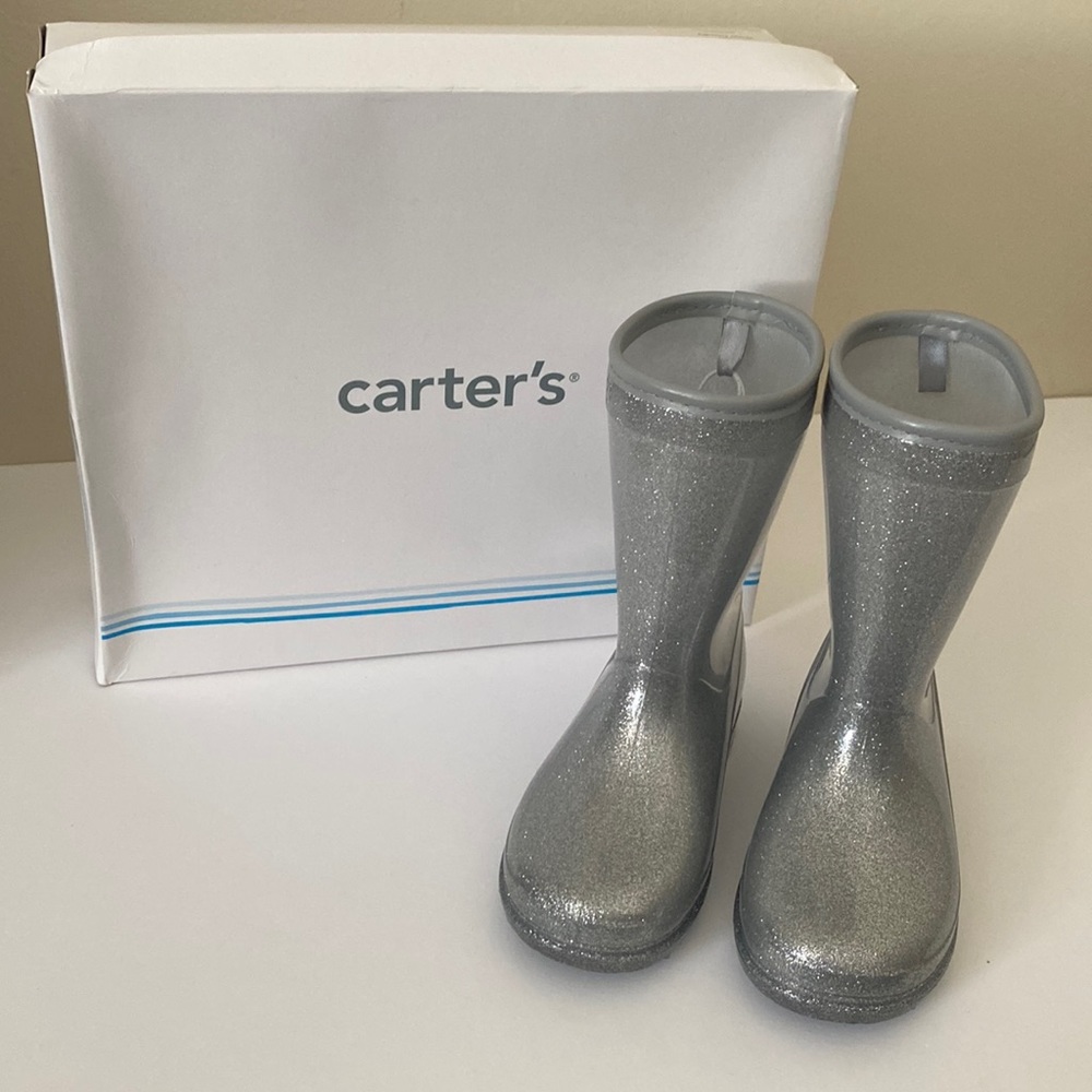 Carter’s Sparkly Rain boots, Size 10 - Picture 2 of 9